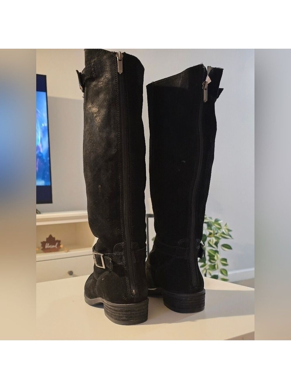 Sam Edelman suede leather over knee tall boots color black size 7 - Picture 4 of 8